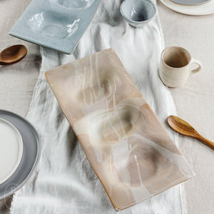 Alex Marshall Studios TRIPLE RECTANGLE PLATTER Stone