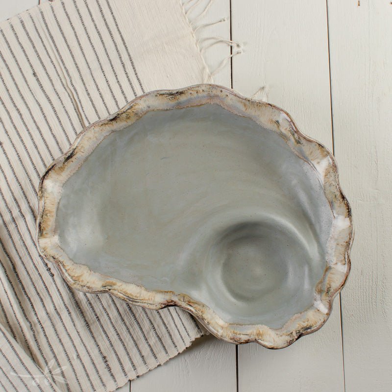 Etta B Pottery WAVY CHIP AND DIP DISH Peaceful