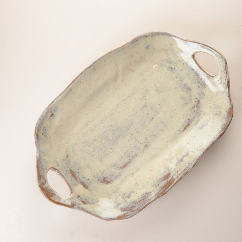 Etta B Pottery RECTANGLE PLATTER WITH OPEN HANDLES