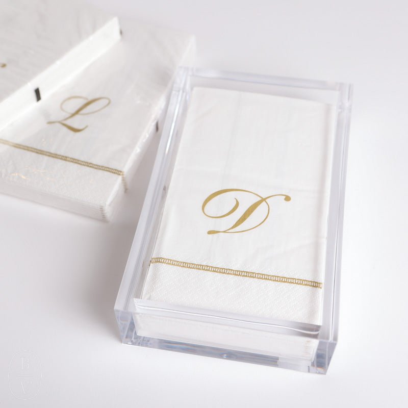 Caspari ACRYLIC GUEST NAPKIN HOLDER Clear