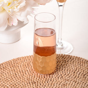 Zodax FEZ CUT STEMLESS CHAMPAGNE GLASS