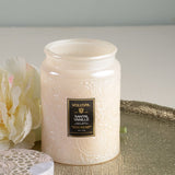 Voluspa EMBOSSED JAR CANDLE Santal Vanille Large