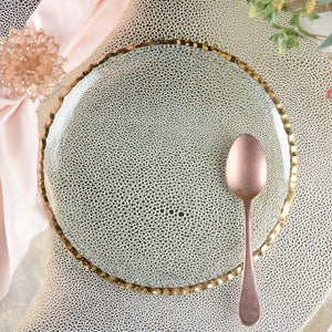 Annieglass EDGEY SALAD PLATE Gold 8.5