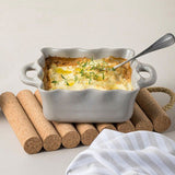 Casafina by Costa Nova RUFFLED SQUARE BAKER Gray