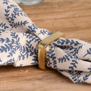 Bloomingville SQUARE METAL NAPKIN RINGS SET OF 4