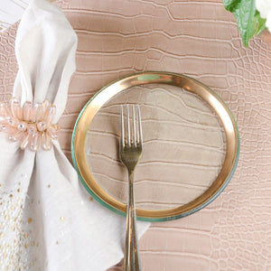 Annieglass ROMAN ANTIQUE APPETIZER PLATE Gold 6
