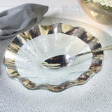 Annieglass RUFFLE BOWL Platinum 7