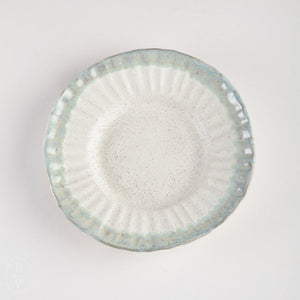 Etta B Pottery CRIMPED EDGE ROUND PLATTER Hydrangea