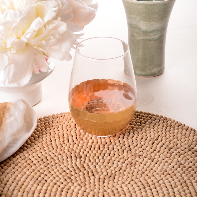Zodax FEZ CUT STEMLESS WINE GLASS