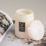 Voluspa EMBOSSED JAR CANDLE Santal Vanille Small