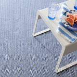 Dash and Albert HERRINGBONE INDOOR/OUTDOOR RUG Denim_Ivory