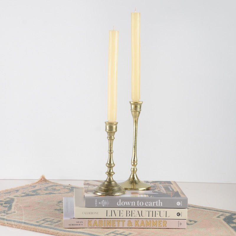 Shiney Brass Taper Candle Holder 3.75 Inch Metal Candlestick