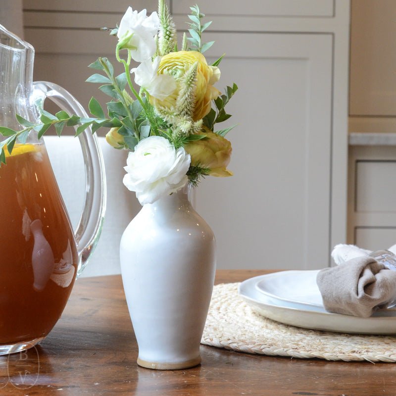 Etta B Pottery BUD VASE Simply White