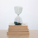 Creative Co-op IRIDESCENT HOURGLASS WITH BLACK SAND