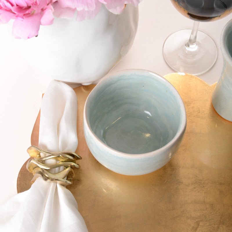 Good Earth Pottery RICE BOWL Aqua