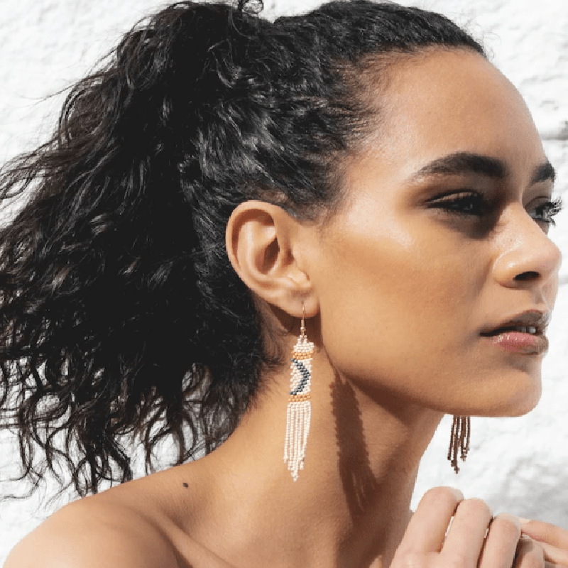 Ink and Alloy PETITE FRINGE SEED BEAD EARRINGS