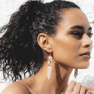 Ink and Alloy PETITE FRINGE SEED BEAD EARRINGS