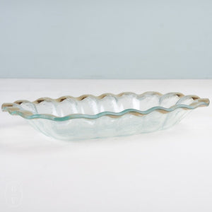 Annieglass RUFFLE RECTANGULAR BOWL