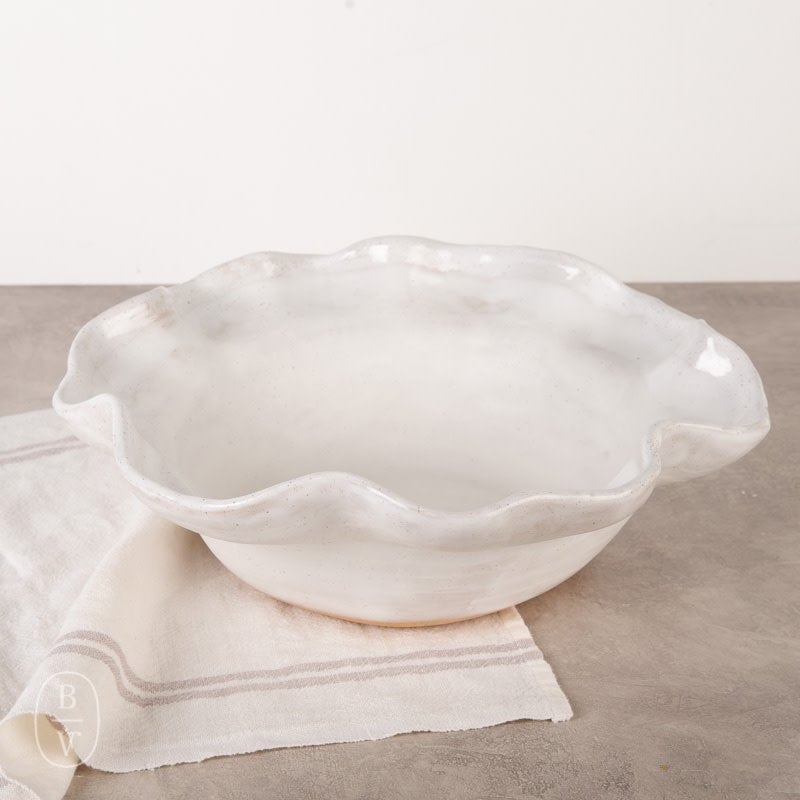 Etta B Pottery LARGE FRUIT BOWL Simply White