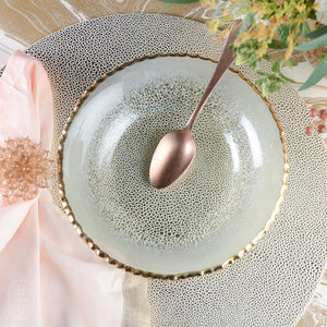 Annieglass EDGEY SOUP BOWL Gold 9