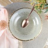 Annieglass EDGEY SOUP BOWL Gold 9