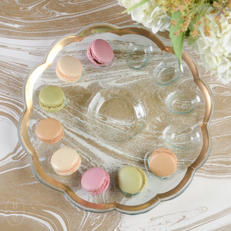 Annieglass ROMAN ANTIQUE DEVILED EGG PLATTER