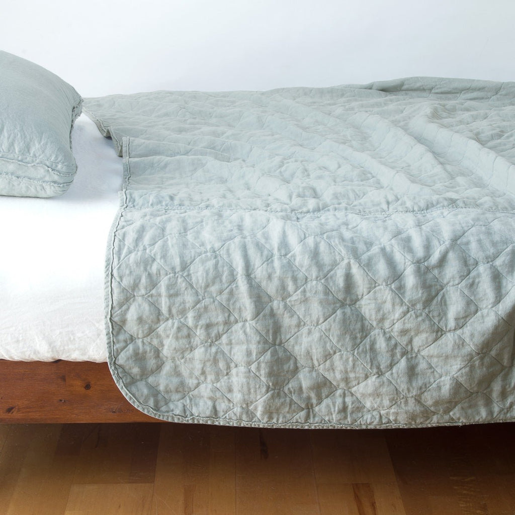 Bella Notte Linens AUSTIN COVERLET Eucalyptus