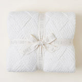 Barefoot Dreams COZYCHIC DIAMOND WEAVE BLANKET Cream