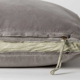 Bella Notte Linens HARLOW THROW PILLOW Fog 18" Round