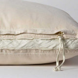 Bella Notte Linens HARLOW THROW PILLOW Parchment 18" Round