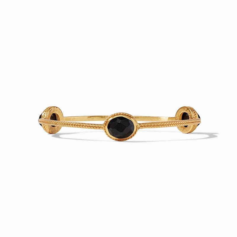 Julie Vos CALYPSO BANGLE BRACELET Obsidian Black