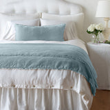 Bella Notte Linens CARMEN THROW BLANKET Cloud