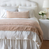 Bella Notte Linens CARMEN THROW BLANKET Pearl