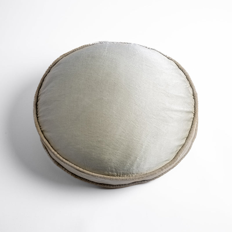 Bella Notte Linens PALOMA THROW PILLOW Parchment 18_Round