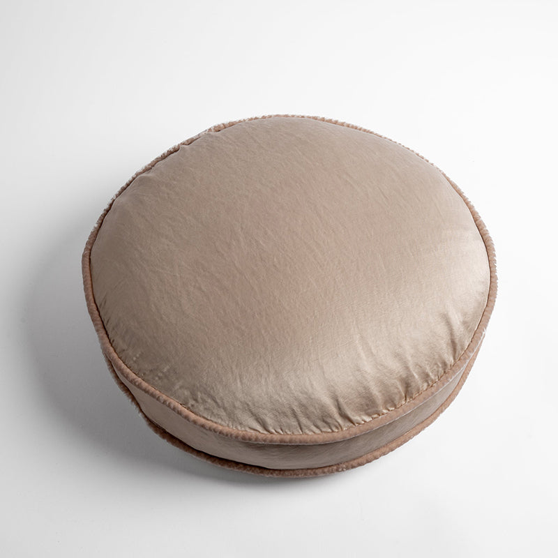 Bella Notte Linens PALOMA THROW PILLOW Pearl 18_Round