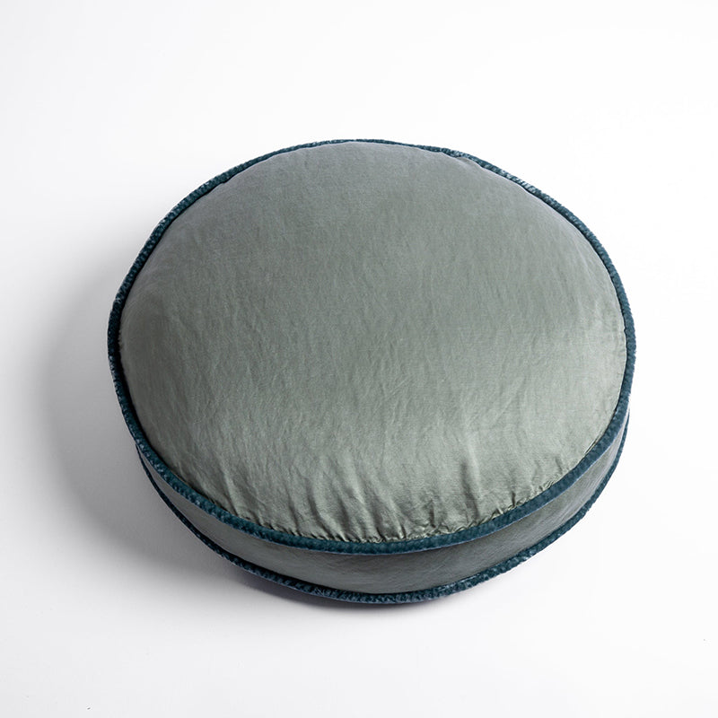 Bella Notte Linens PALOMA THROW PILLOW Eucalyptus 18_Round