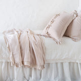 Bella Notte Linens DELPHINE THROW BLANKET Pearl
