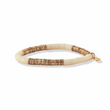 Ink and Alloy SEQUIN STRETCH BRACELET Ivory Gold