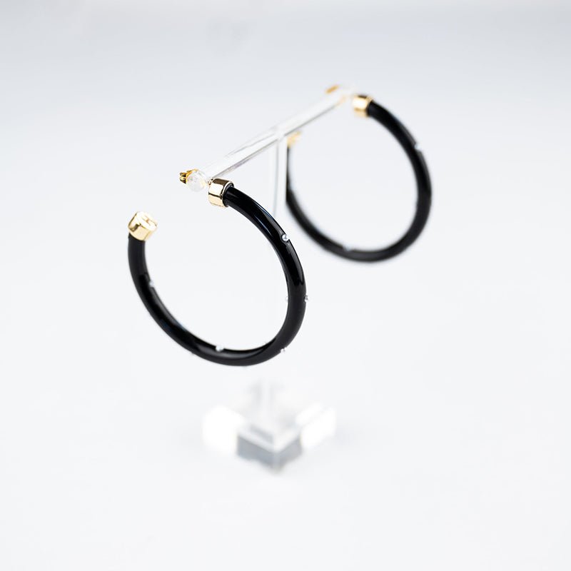 Hoo Hoops HOO HOOPS Black with Pearls