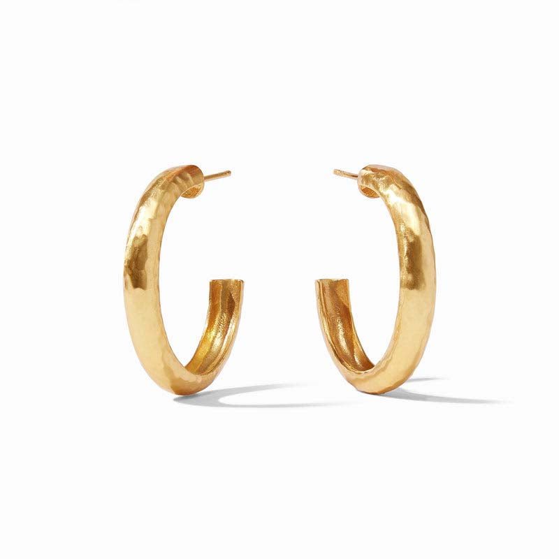 Julie Vos HAVANA HOOP EARRINGS Gold Medium