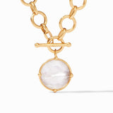 Julie Vos HONEYBEE STATEMENT NECKLACE Iridescent Clear Crystal