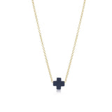 eNewton Design SIGNATURE CROSS NECKLACE Navy 16