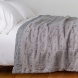 Bella Notte Linens INES THROW BLANKET Moonlight Bed End_52x95