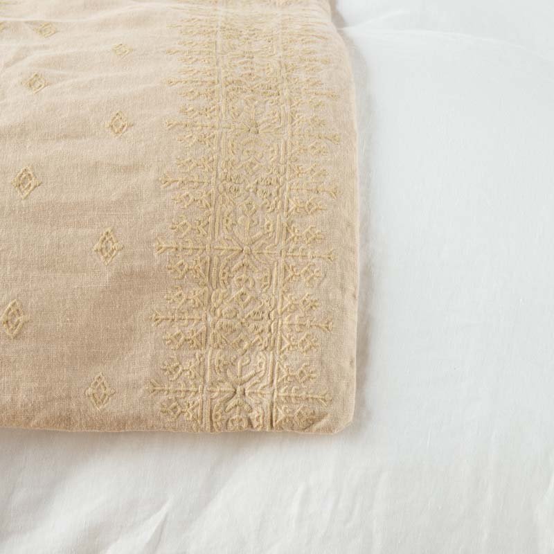 Bella Notte Linens INES THROW BLANKET Honeycomb Bed End_52x95