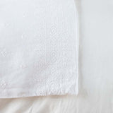 Bella Notte Linens INES THROW BLANKET White Bed End_52x95