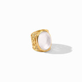 Julie Vos IVY STATEMENT RING Iridescent Clear Crystal