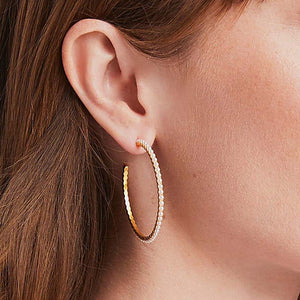 Julie Vos JULIET HOOP EARRINGS Pearl