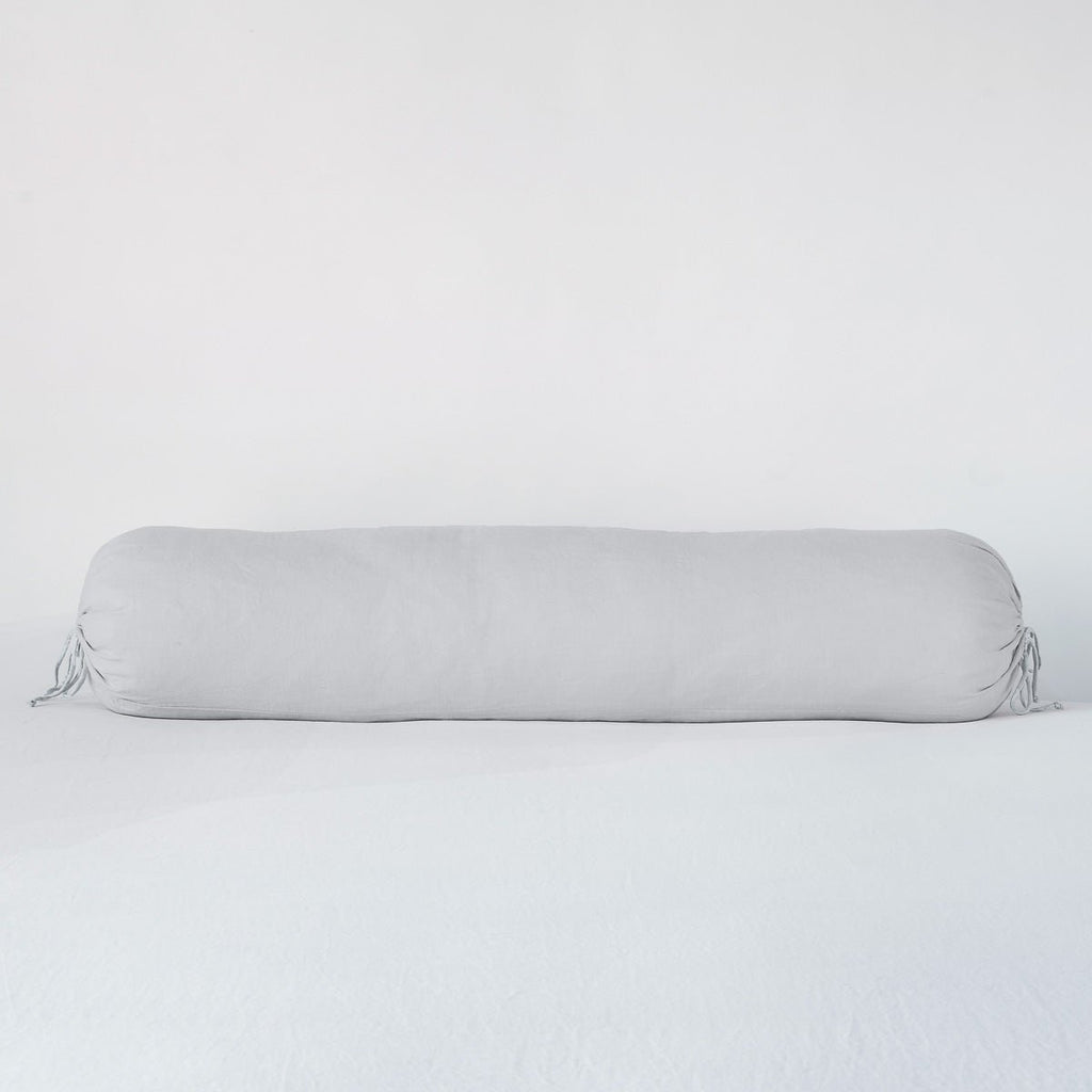 Bella Notte Linens LINEN THROW PILLOW Sterling 9x39_Bolster