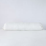 Bella Notte Linens LINEN THROW PILLOW Winter White 9x39_Bolster