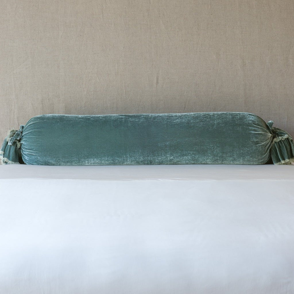 Bella Notte Linens LOULAH THROW PILLOW Eucalyptus 9x39_Bolster